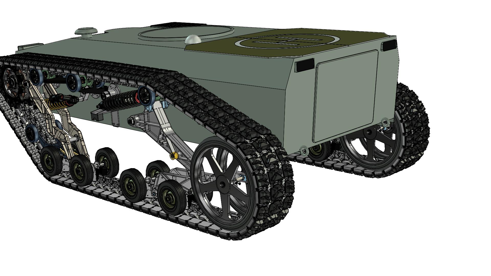 Беспилотный наземный транспорт на гусеничном ходу 500 кг